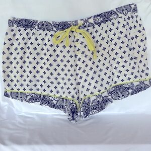 LOUNGE AFFAIR PAJAMA SHORT WHITE/BLACK SUZE EXTA LARGE